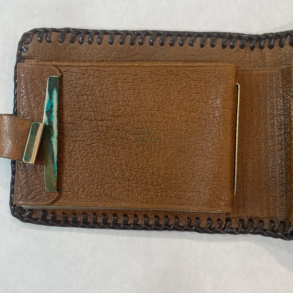 Tooled western wallet vintage initials‎ MS